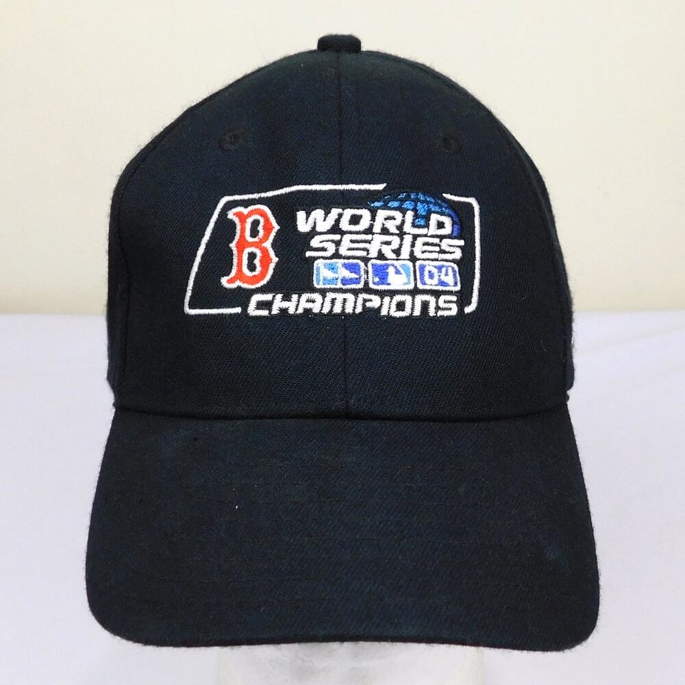 Vintage Boston Red Sox 2004 World Series Champs Hat New Era Adjustable Black New